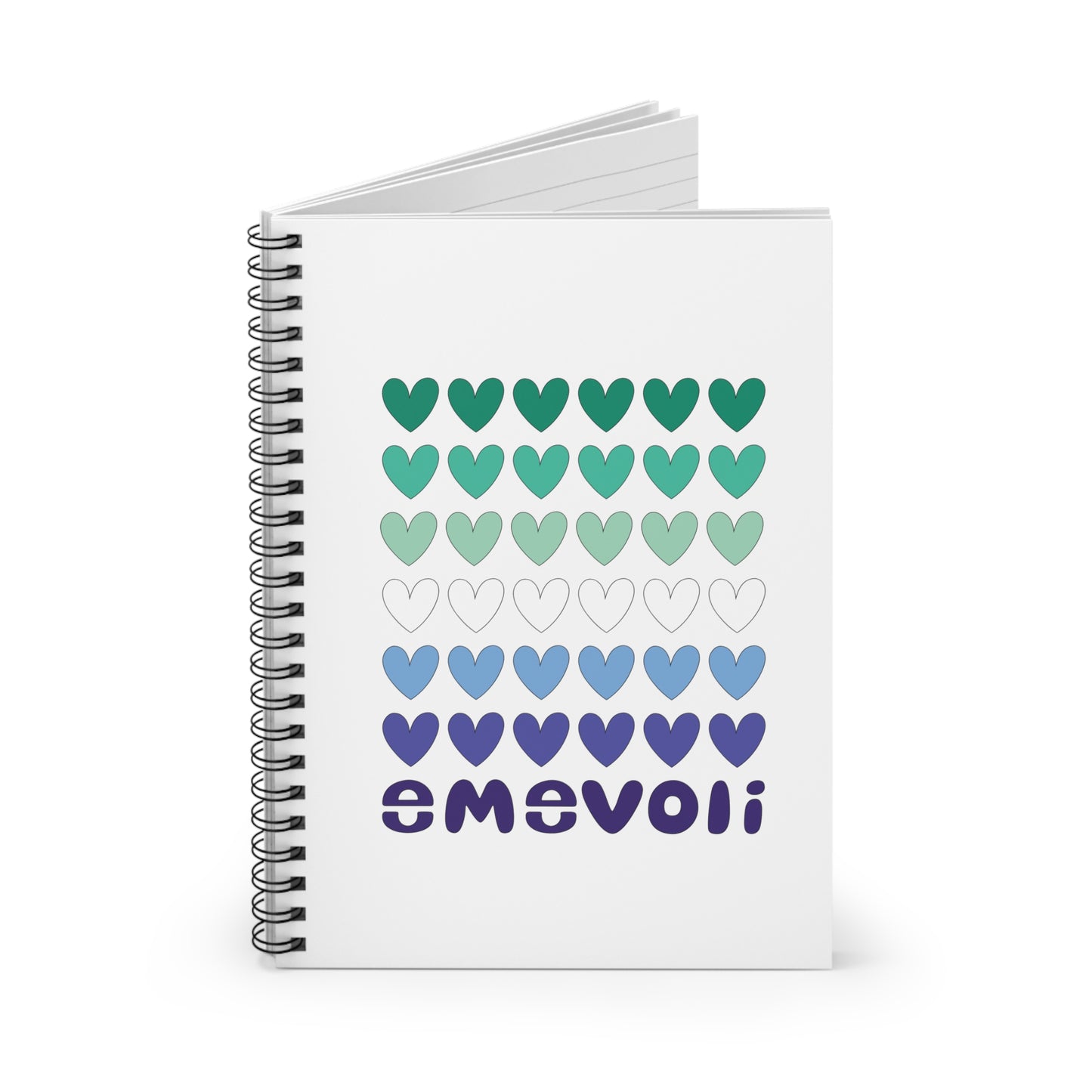 emevoli | Spiral Notebook | Gay Men's Flag Colors