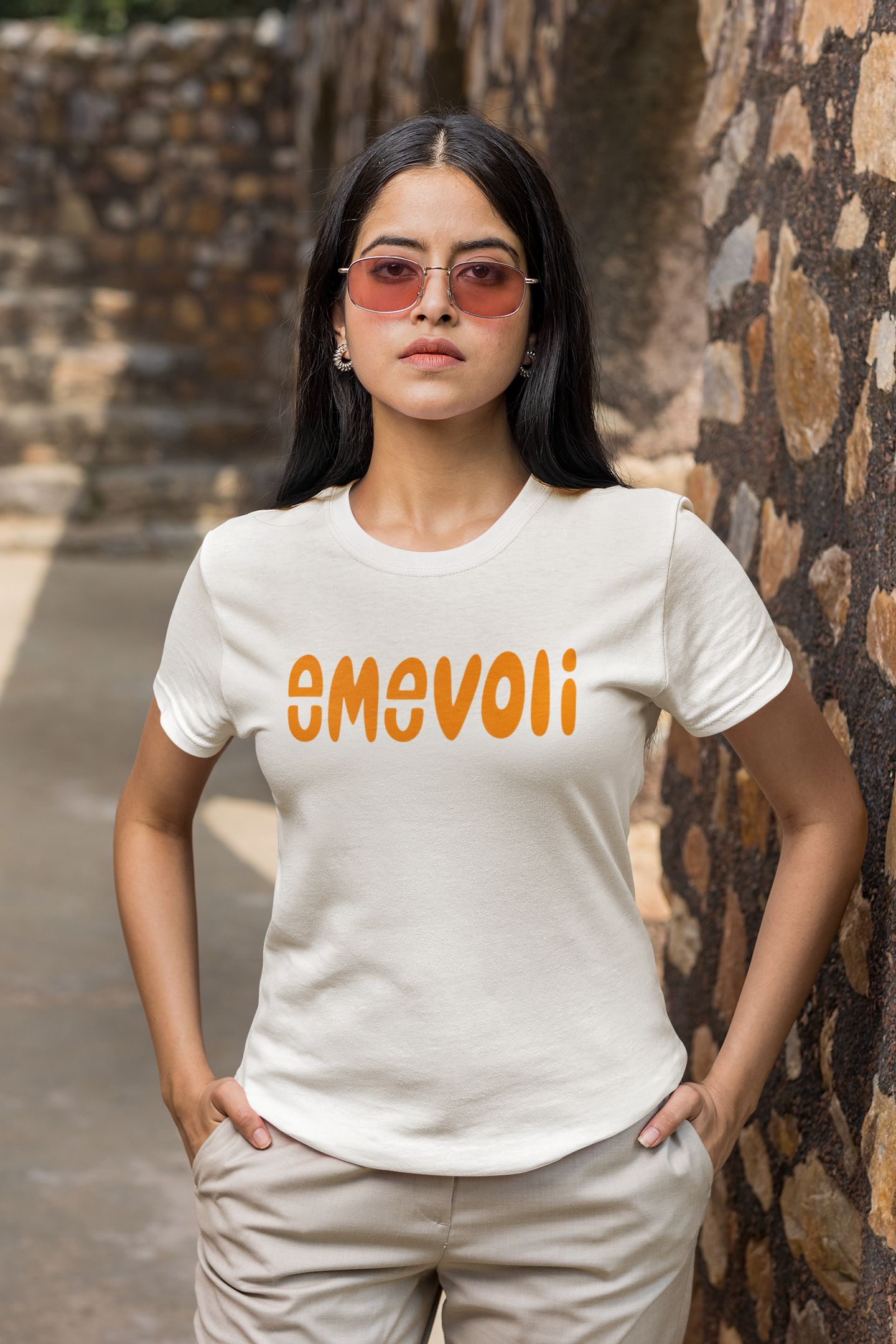 emevoli | Orange Text | Adult Unisex T-Shirt