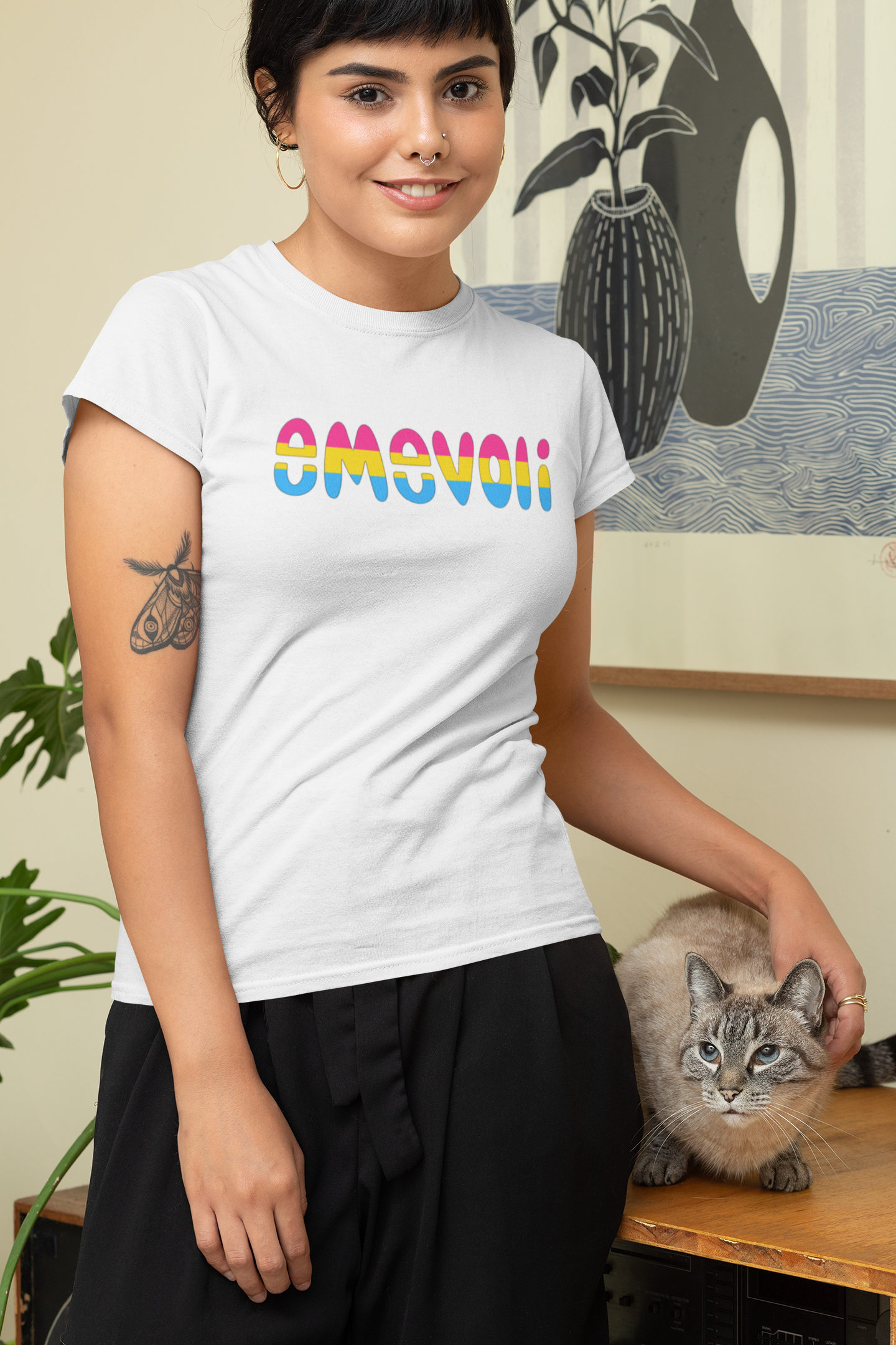 emevoli | Pansexual Flag Colors | Unisex t-shirt