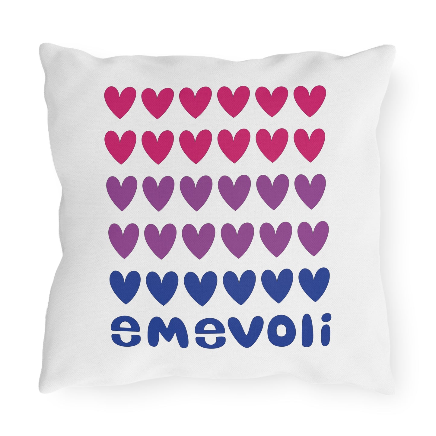 emevoli | Outdoor Pillow | 16x16 | Bisexual Flag Colors