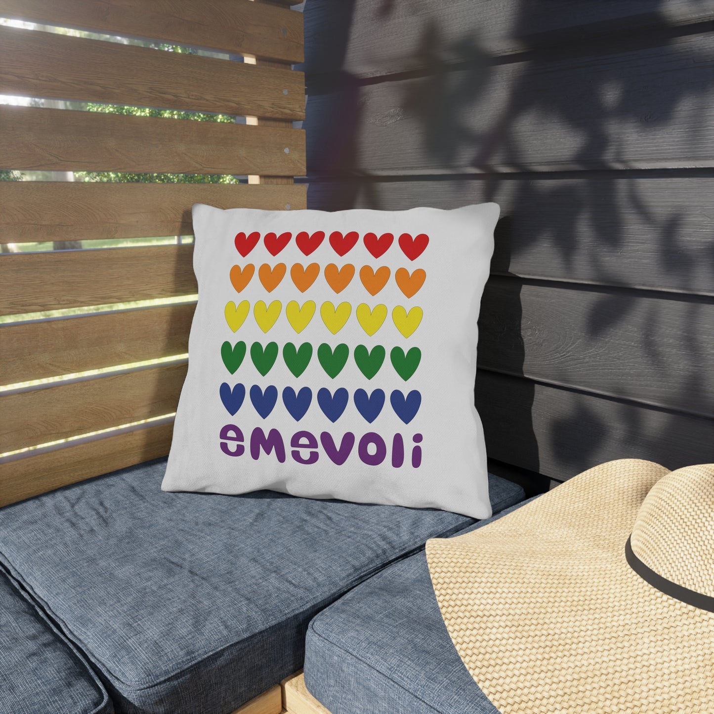 emevoli | Outdoor Pillow | 16x16 | Pride Flag Colors