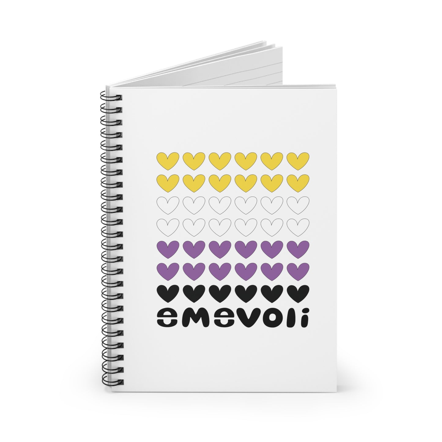 emevoli | Spiral Notebook | NonBinary Flag Colors