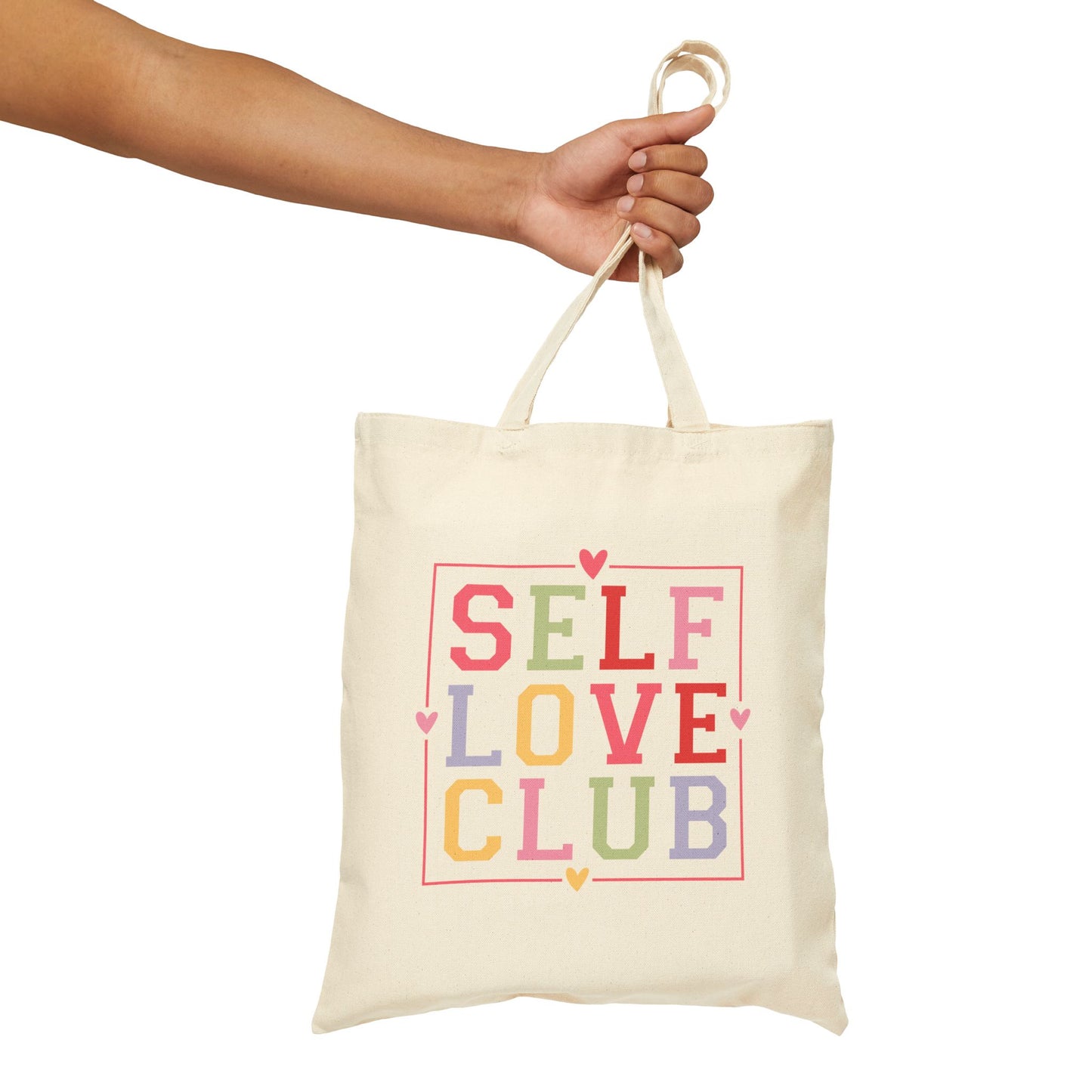 Natural Cotton Canvas Tote Bag | Self Love Club