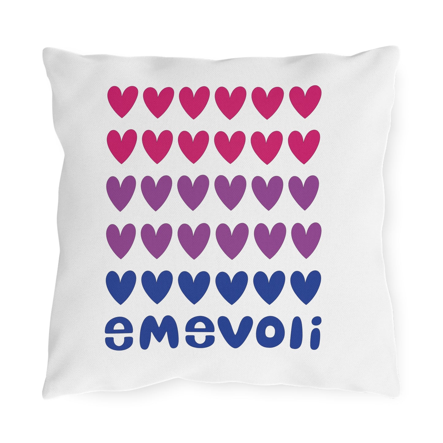 emevoli | Outdoor Pillow | 16x16 | Bisexual Flag Colors