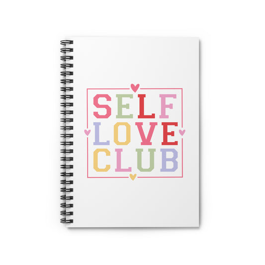 Self Love Club | White Spiral Notebook