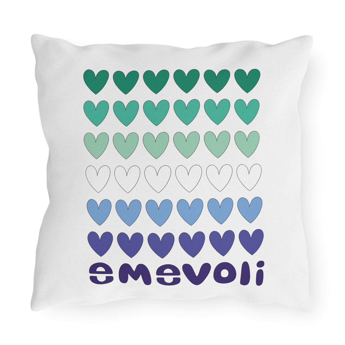 emevoli | Outdoor Pillow | 16x16 | Gay Men's Flag Colors