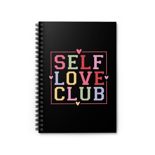 Self Love Club | Black Spiral Notebook