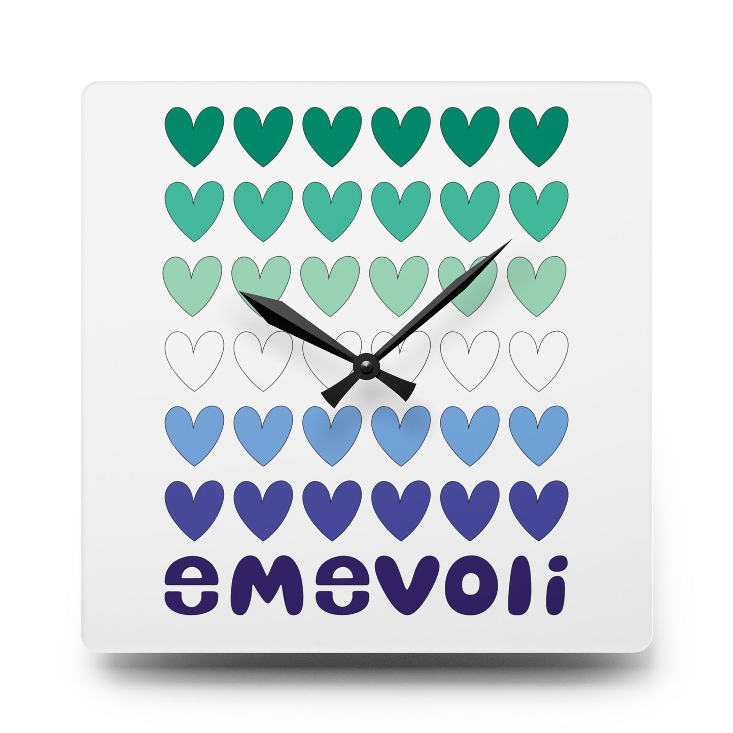 emevoli | Acrylic Wall Clock | Gay Men's Flag Colors