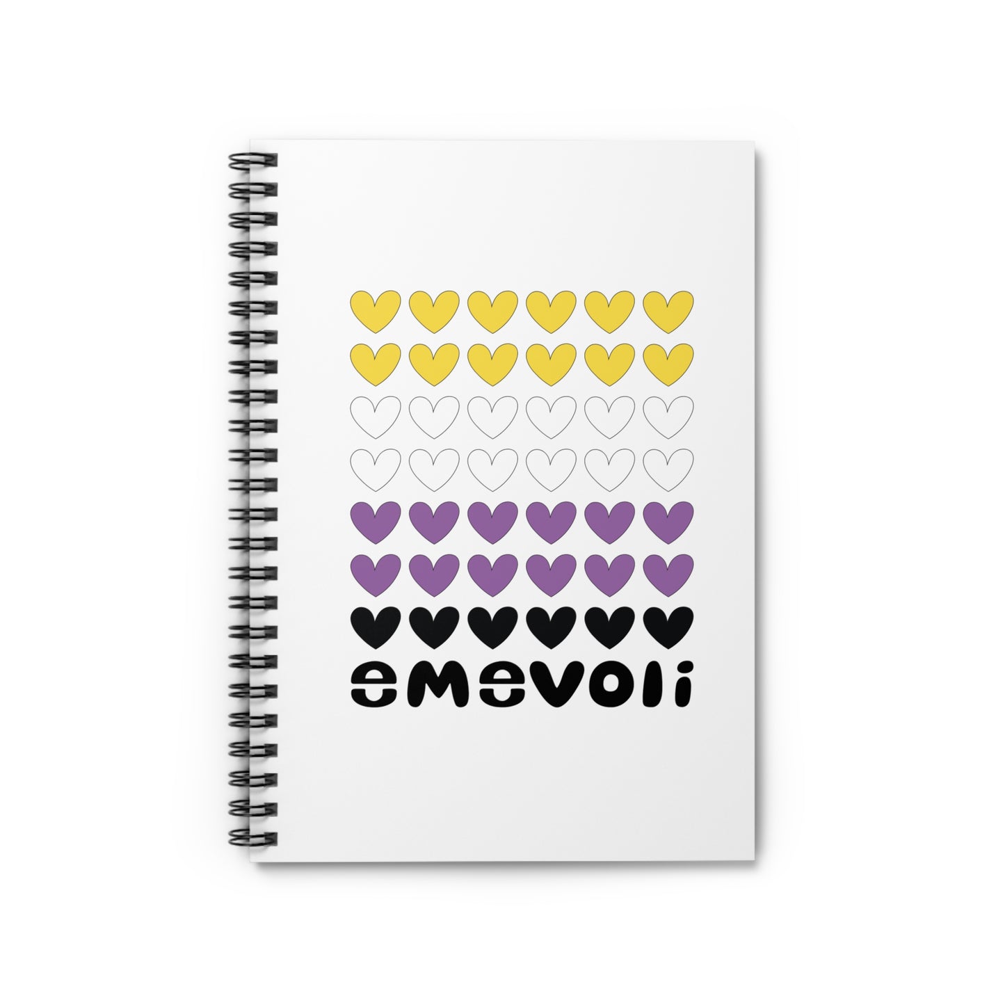 emevoli | Spiral Notebook | NonBinary Flag Colors