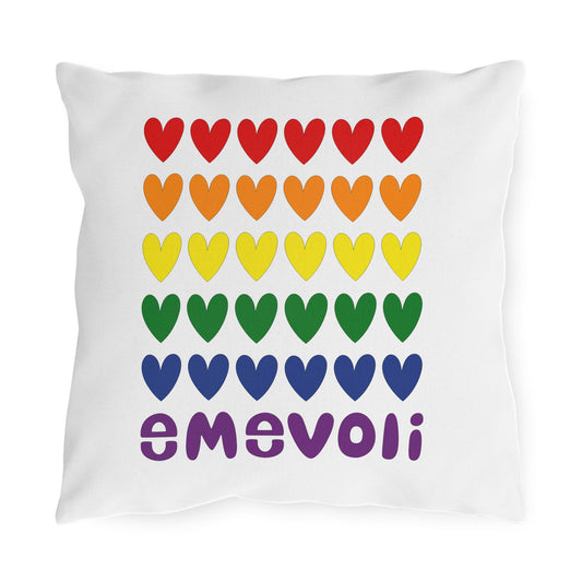 emevoli | Outdoor Pillow | 16x16 | Pride Flag Colors