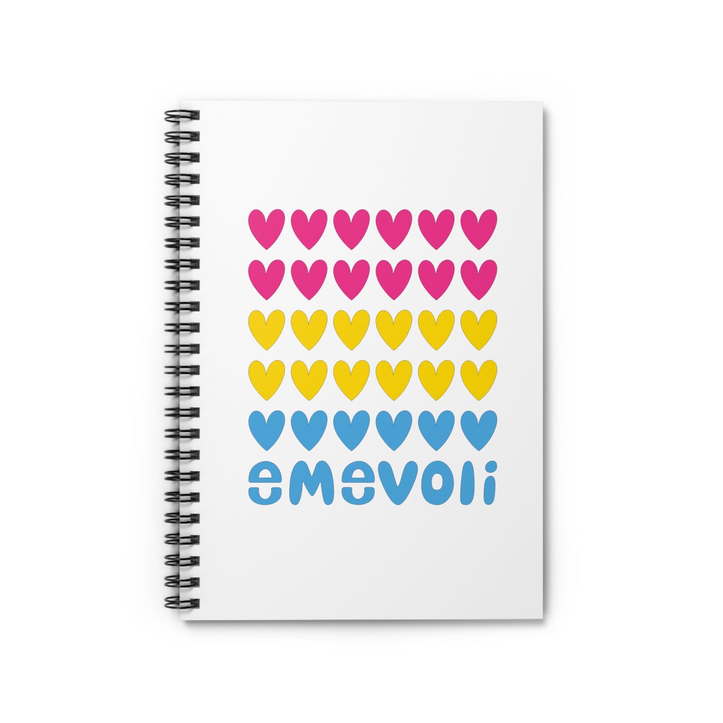 emevoli | Spiral Notebook | Pansexual Flag Colors