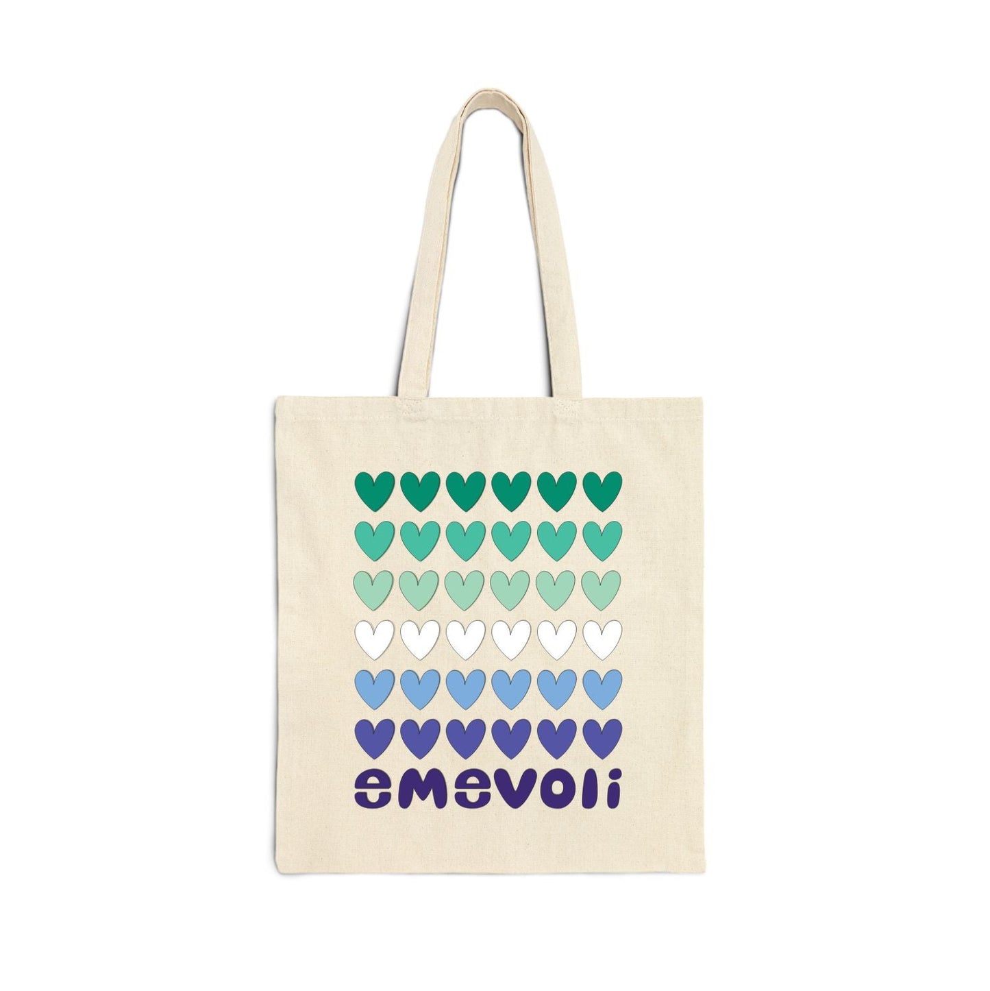 emevoli | Cotton Canvas Tote Bag | Gay Men's Flag Colors