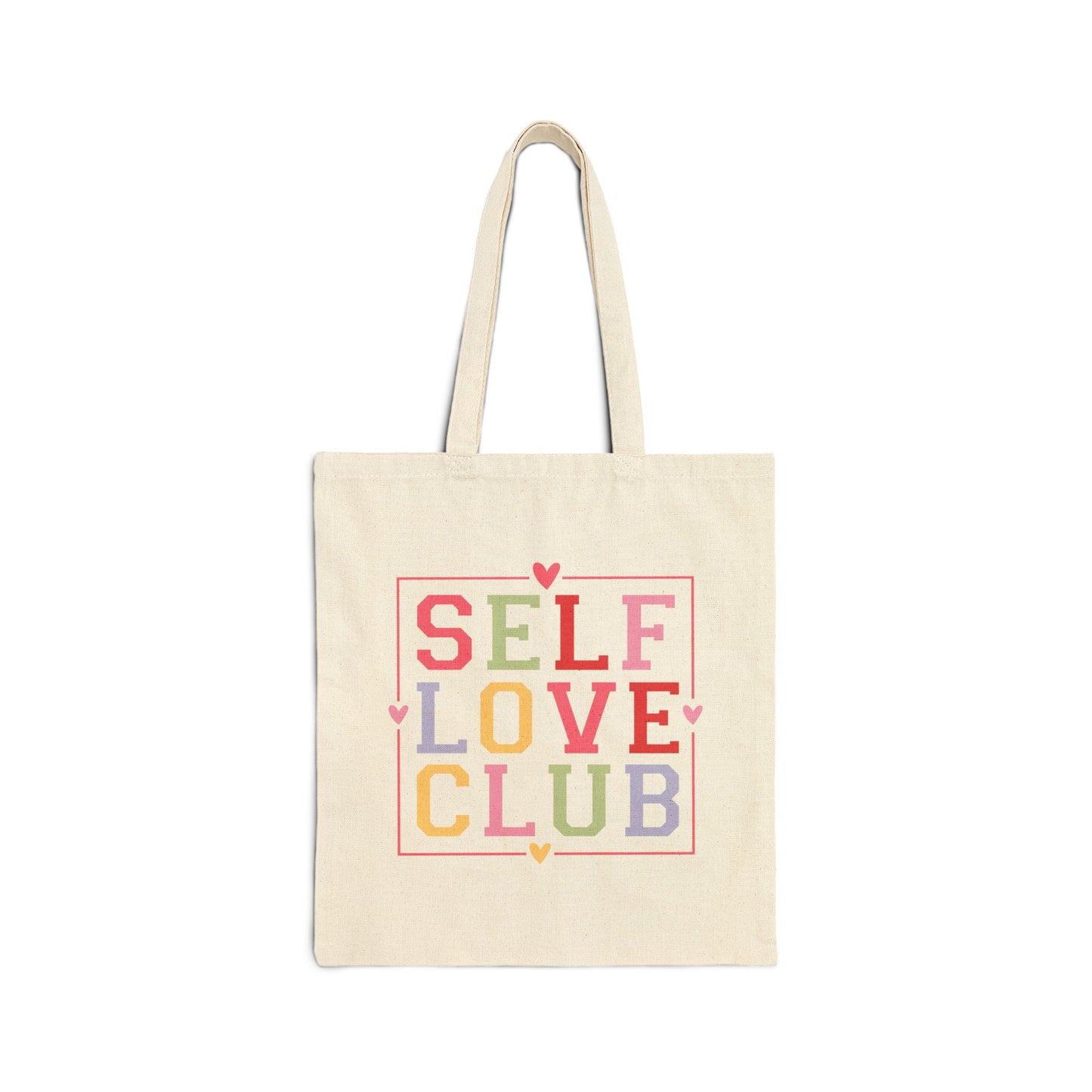 Natural Cotton Canvas Tote Bag | Self Love Club