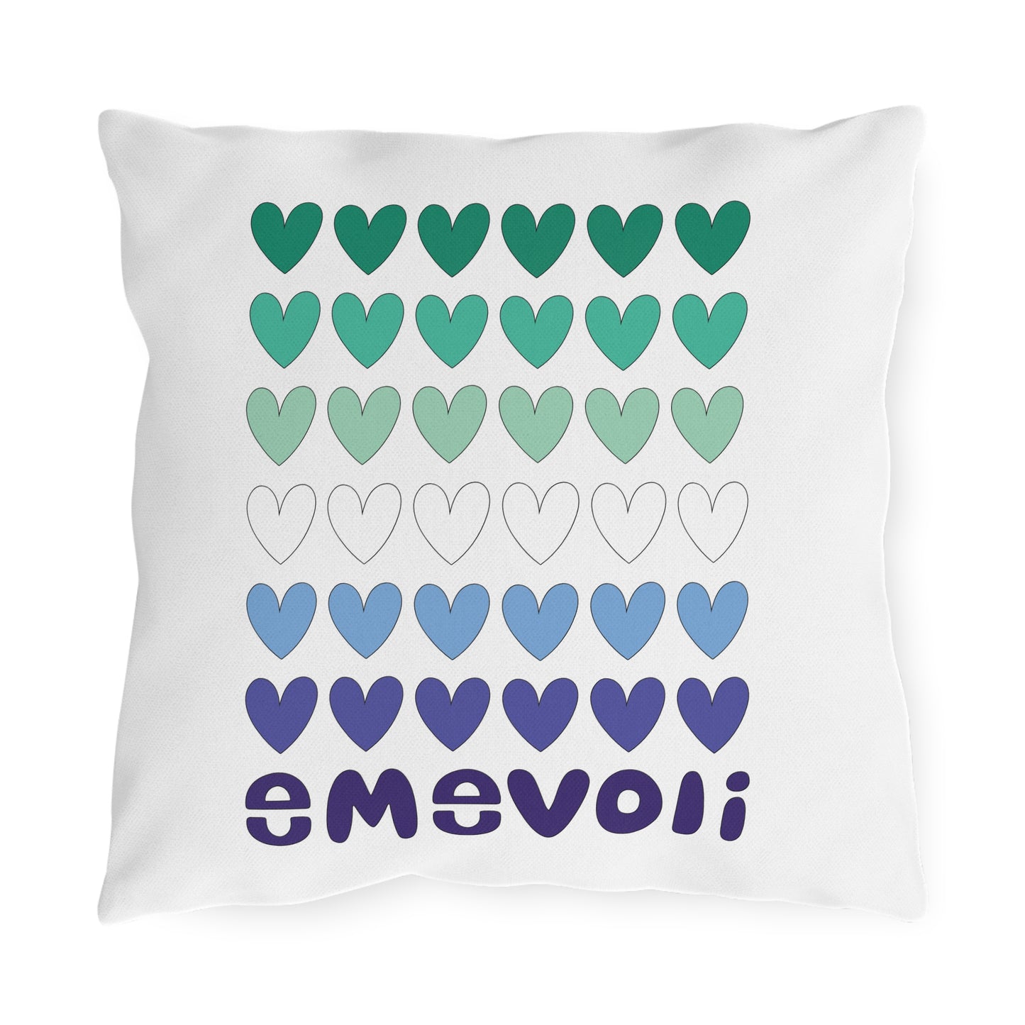 emevoli | Outdoor Pillow | 16x16 | Gay Men's Flag Colors