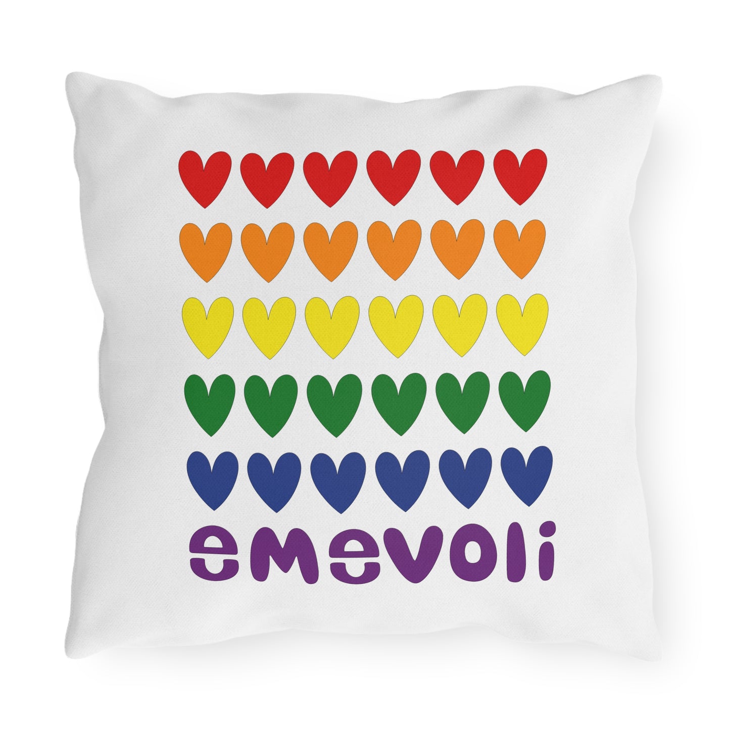 emevoli | Outdoor Pillow | 16x16 | Pride Flag Colors