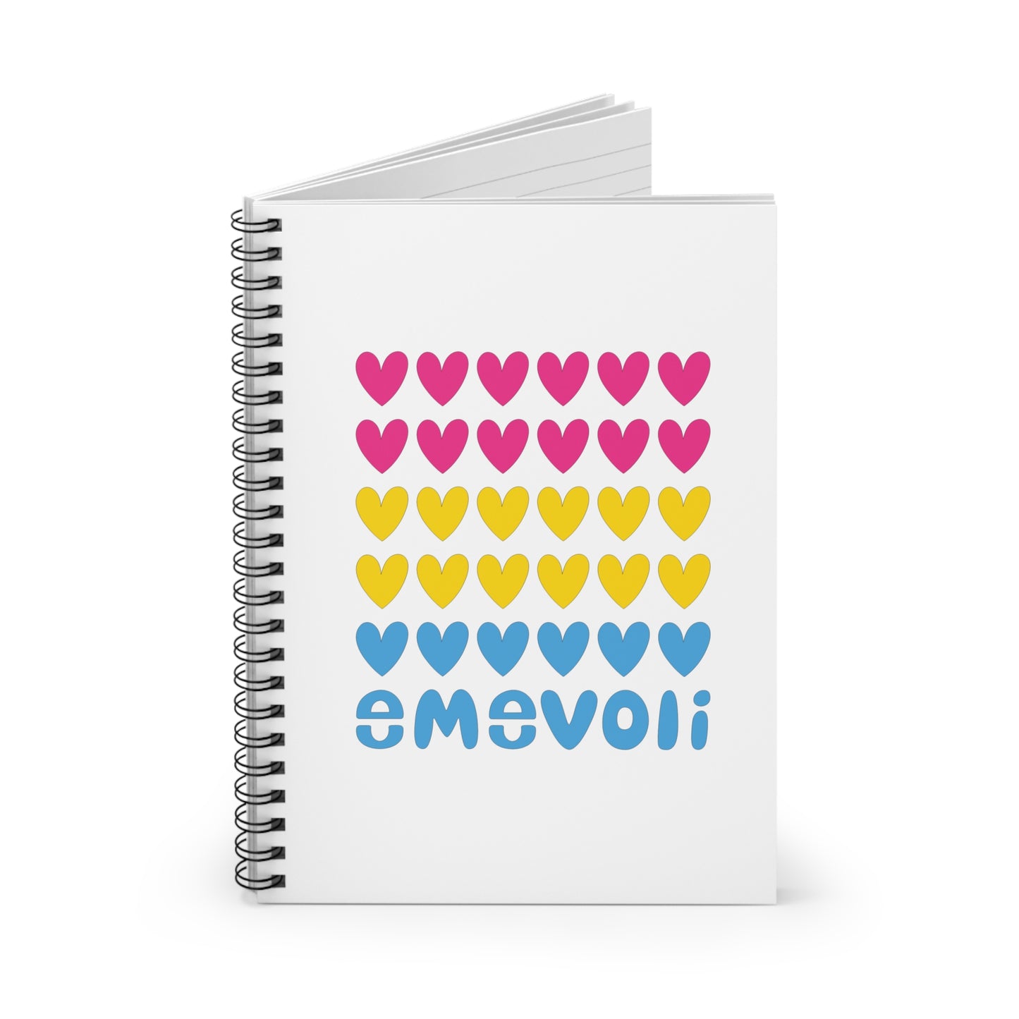 emevoli | Spiral Notebook | Pansexual Flag Colors