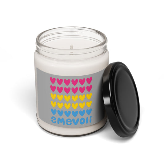 emevoli | Scented Soy Candle | 9oz. | Pansexual Flag Colors