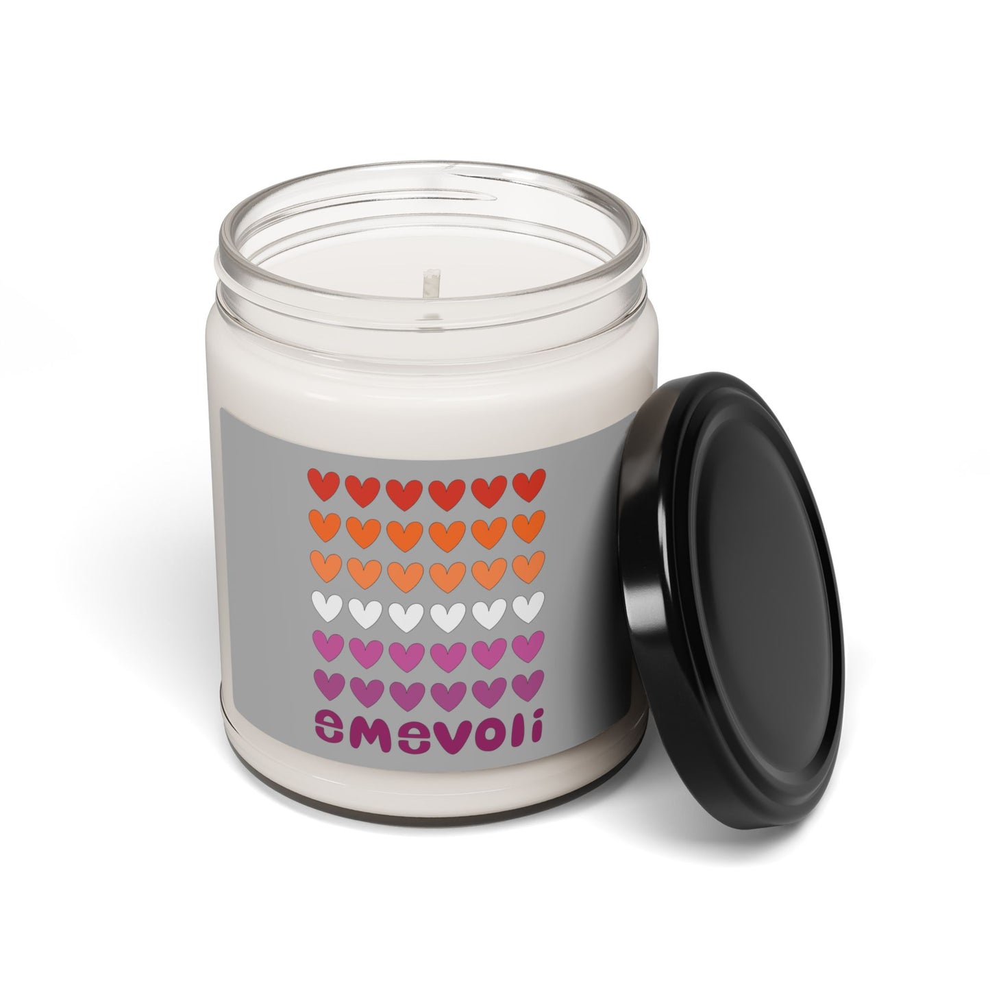 emevoli | Scented Soy Candle | 9oz | Lesbian Flag Colors