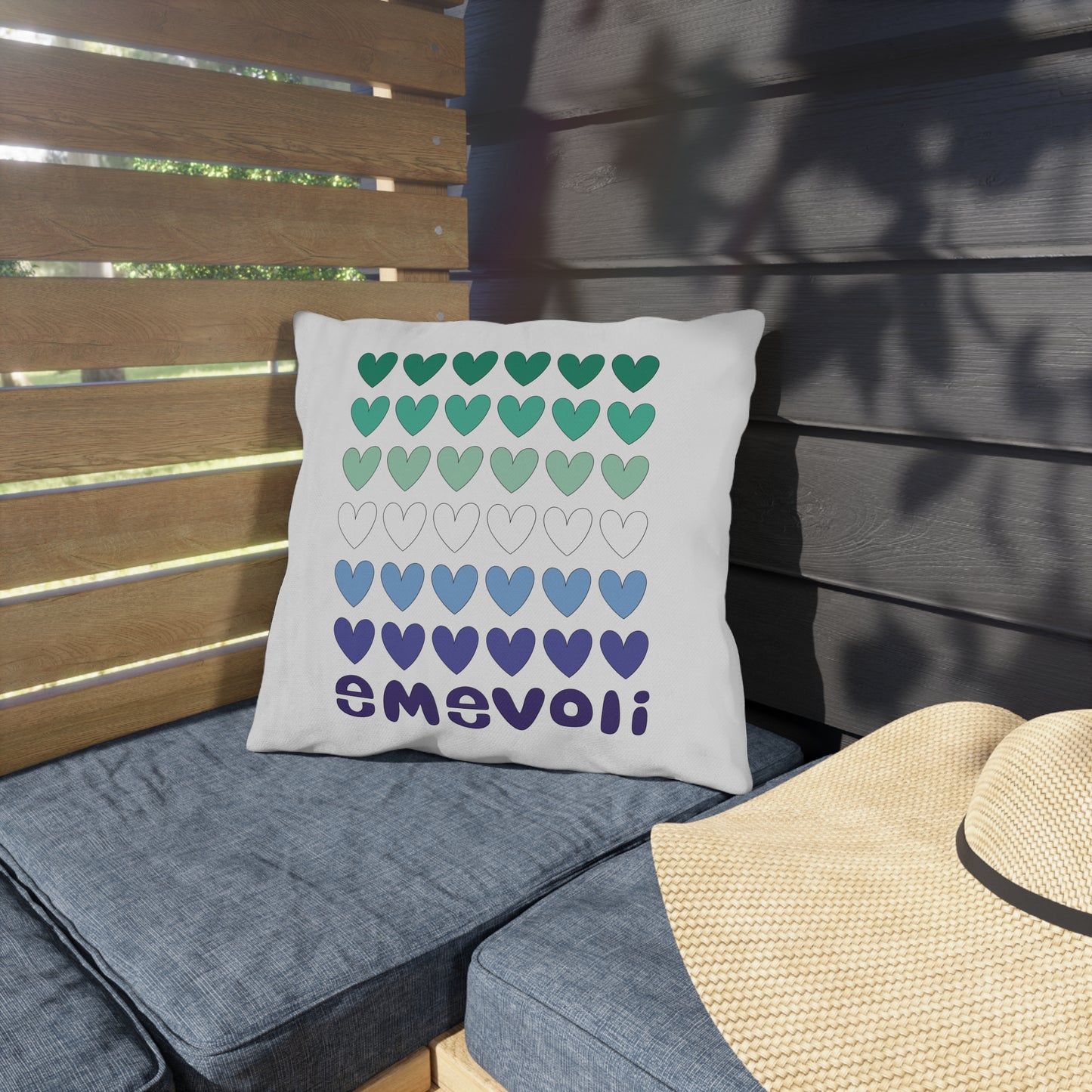 emevoli | Outdoor Pillow | 16x16 | Gay Men's Flag Colors