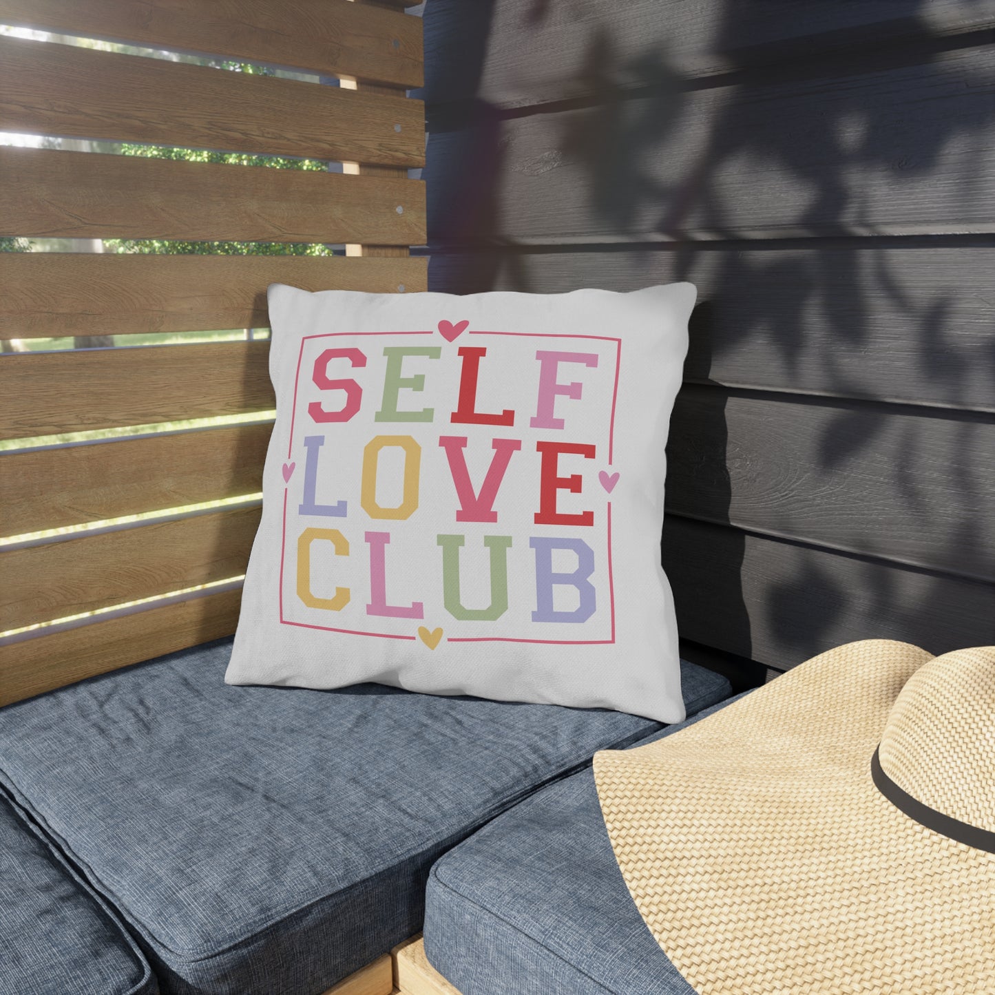 White Outdoor Pillow | 16x16 | Self Love Club