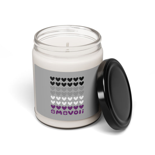 emevoli | Scented Soy Candle | 9oz. | Asexual Flag Colors