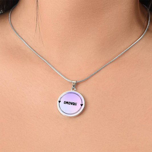 emevoli Circle with Hearts Necklace