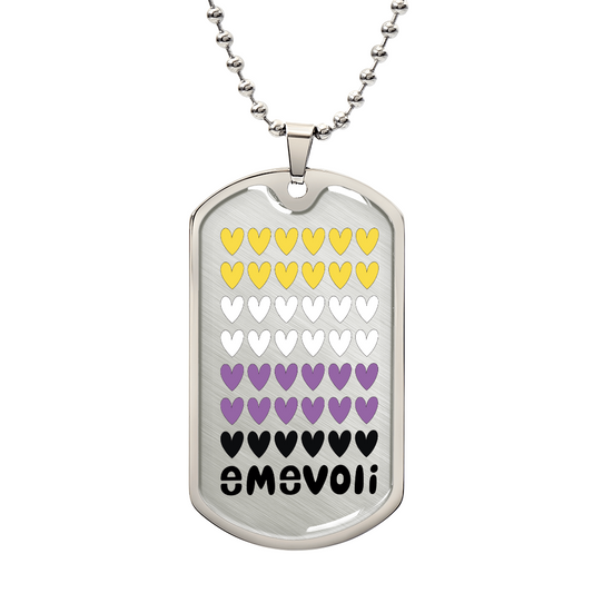 Dog Tag NonBinary Colors with emevoli