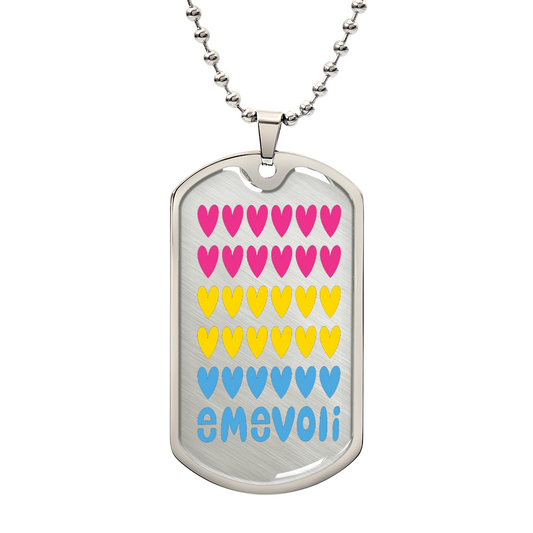 Dog Tag Pansexual Colors with emevoli