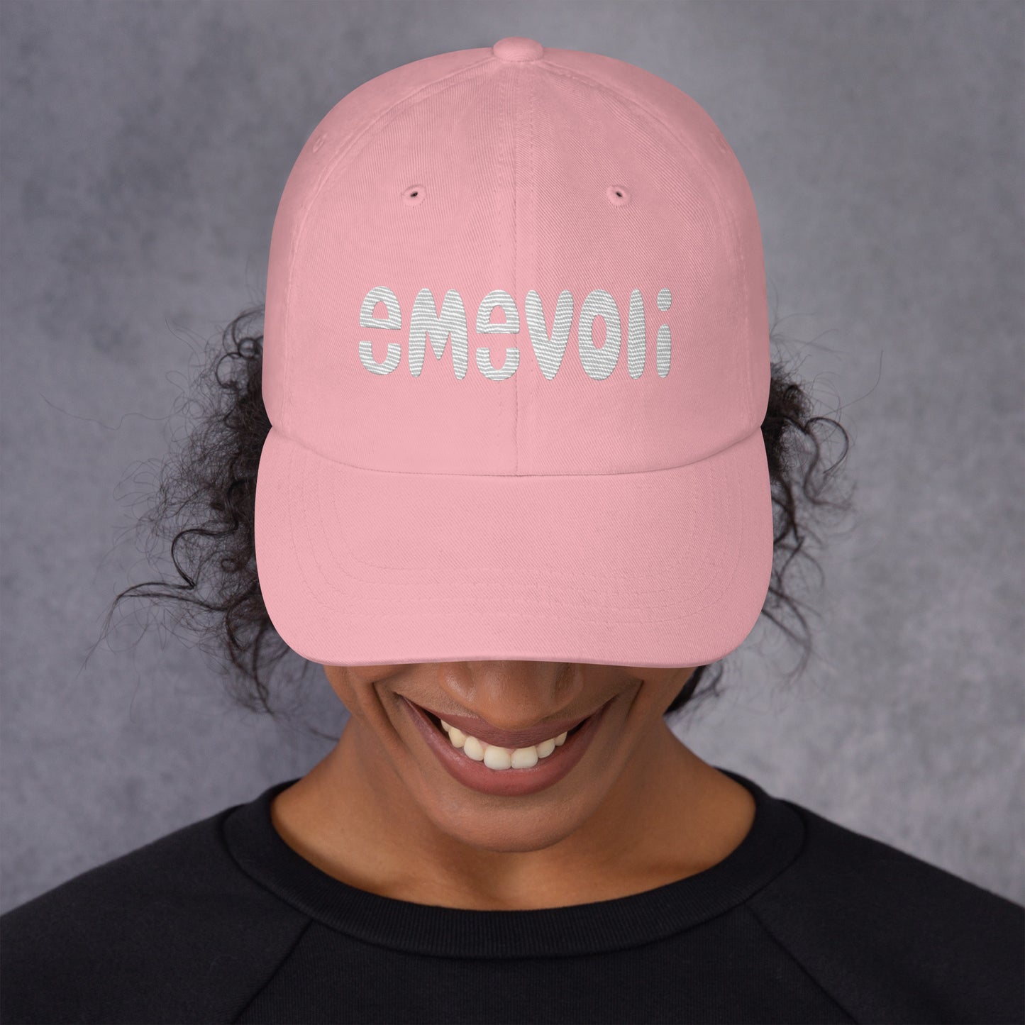 emevoli | White Text | Baseball Hat