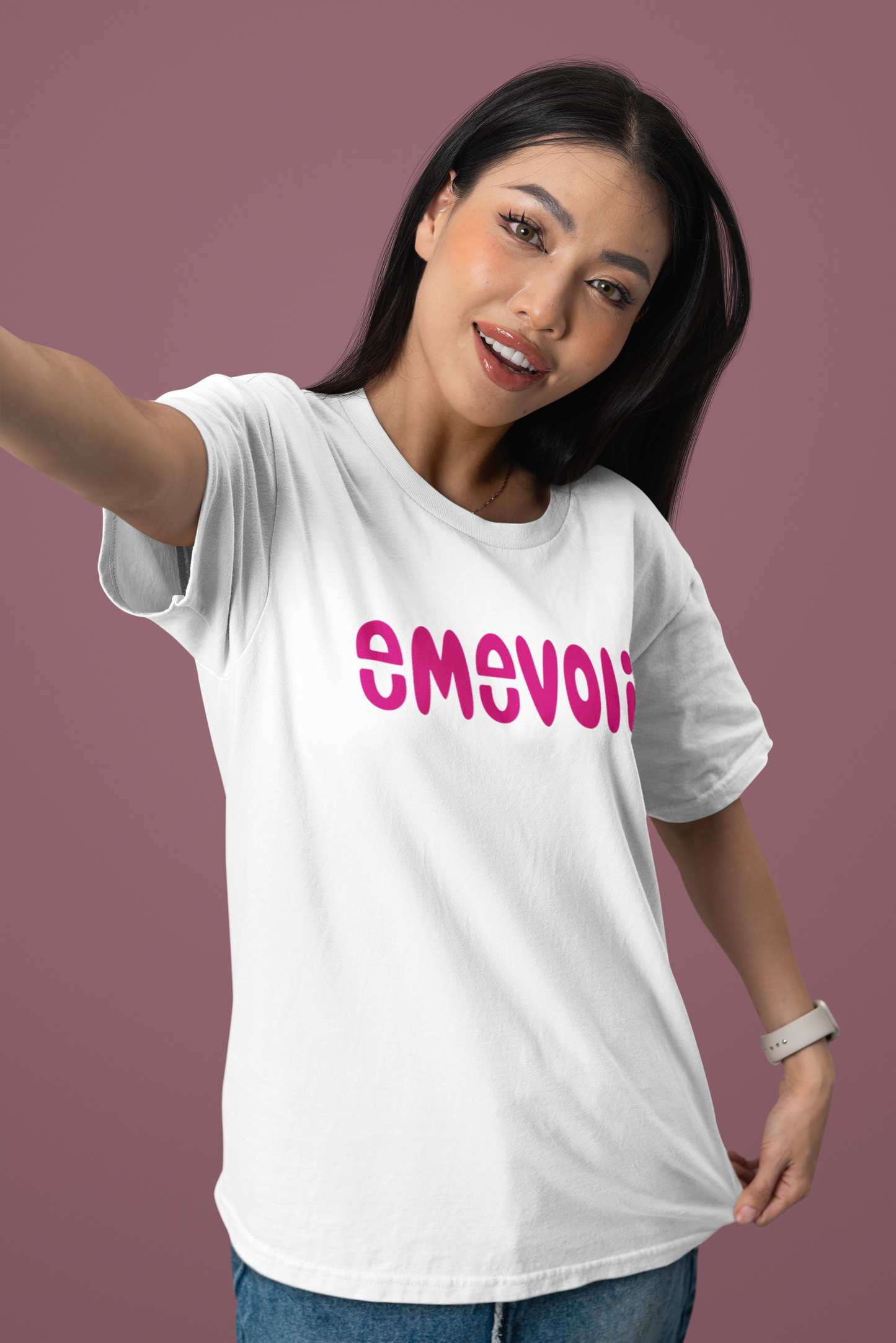 emevoli | Pink Text | Adult Unisex T-Shirt