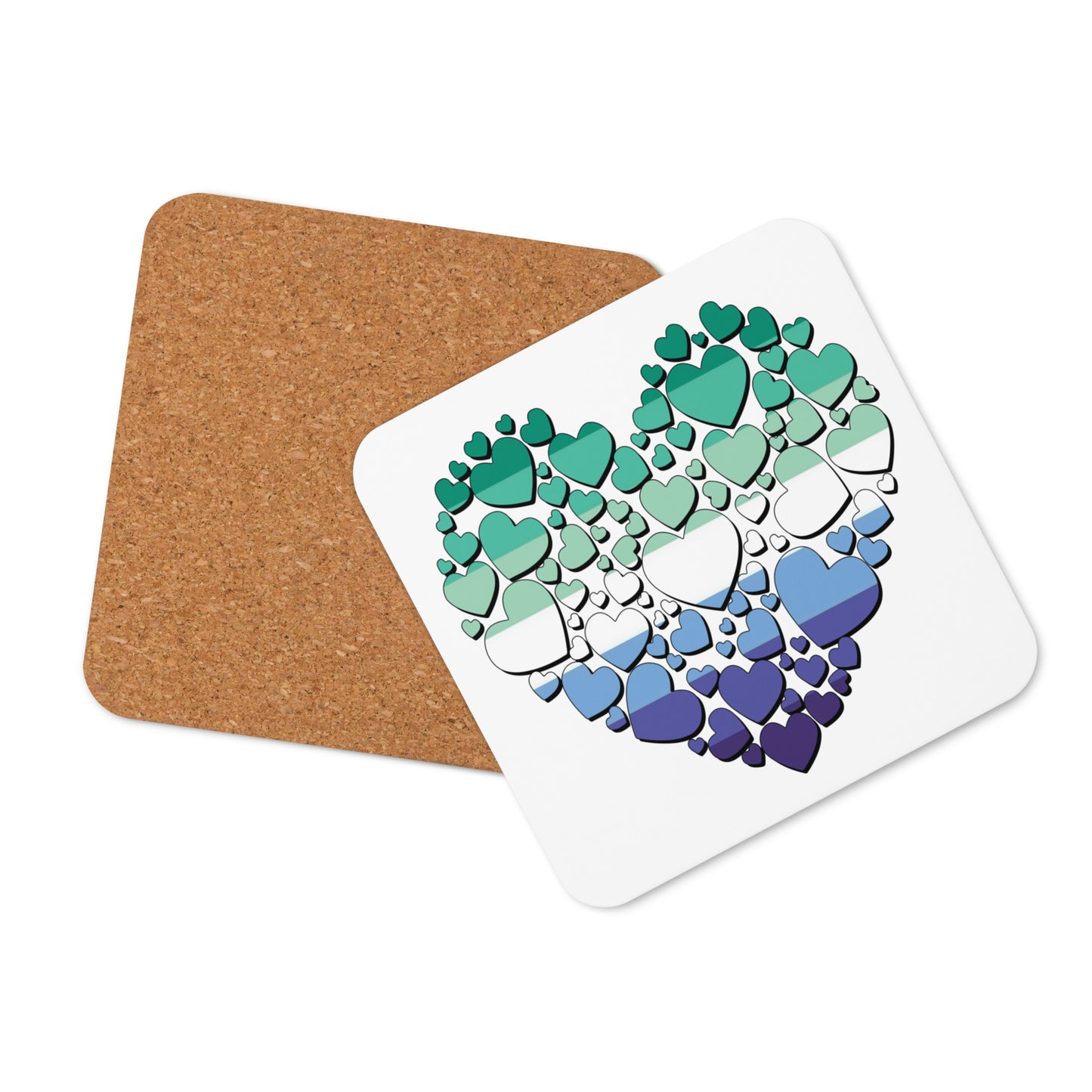 Gay Men's Flag Colors | Cork-back coaster