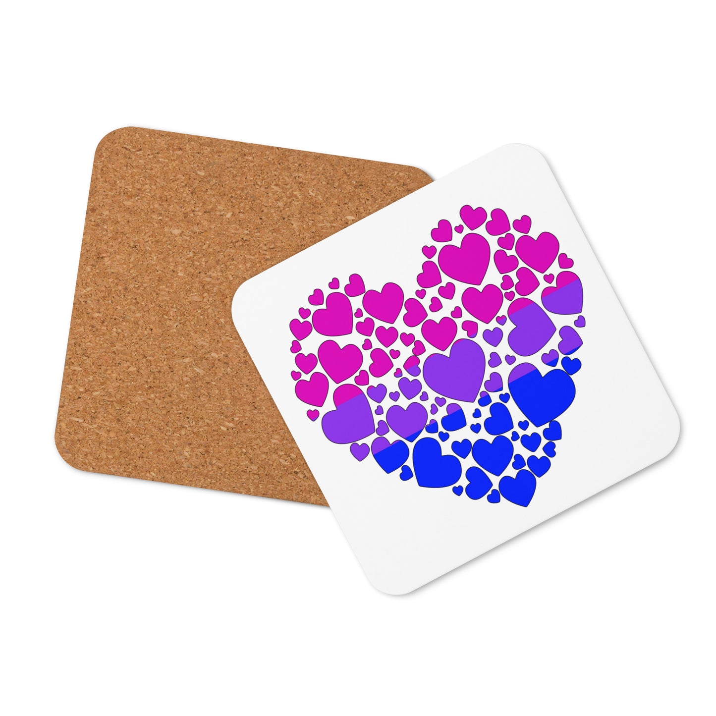 Bisexual Flag Colors | Cork-back Coaster