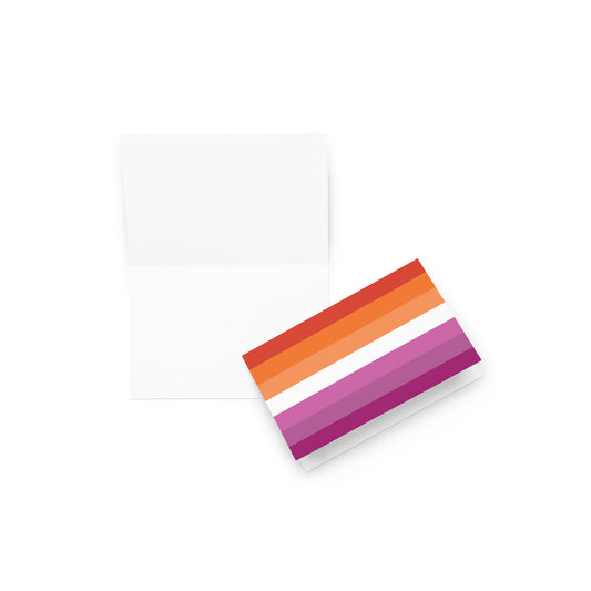 Lesbian Flag | Blank Inside | Greeting card