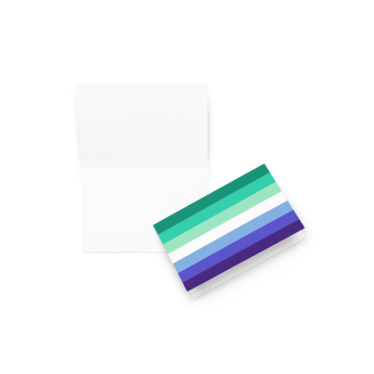 Gay Men's Flag | Blank Inside | Greeting card