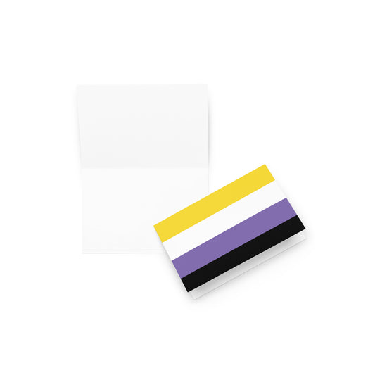 Non-Binary Flag | Blank Inside | Greeting card