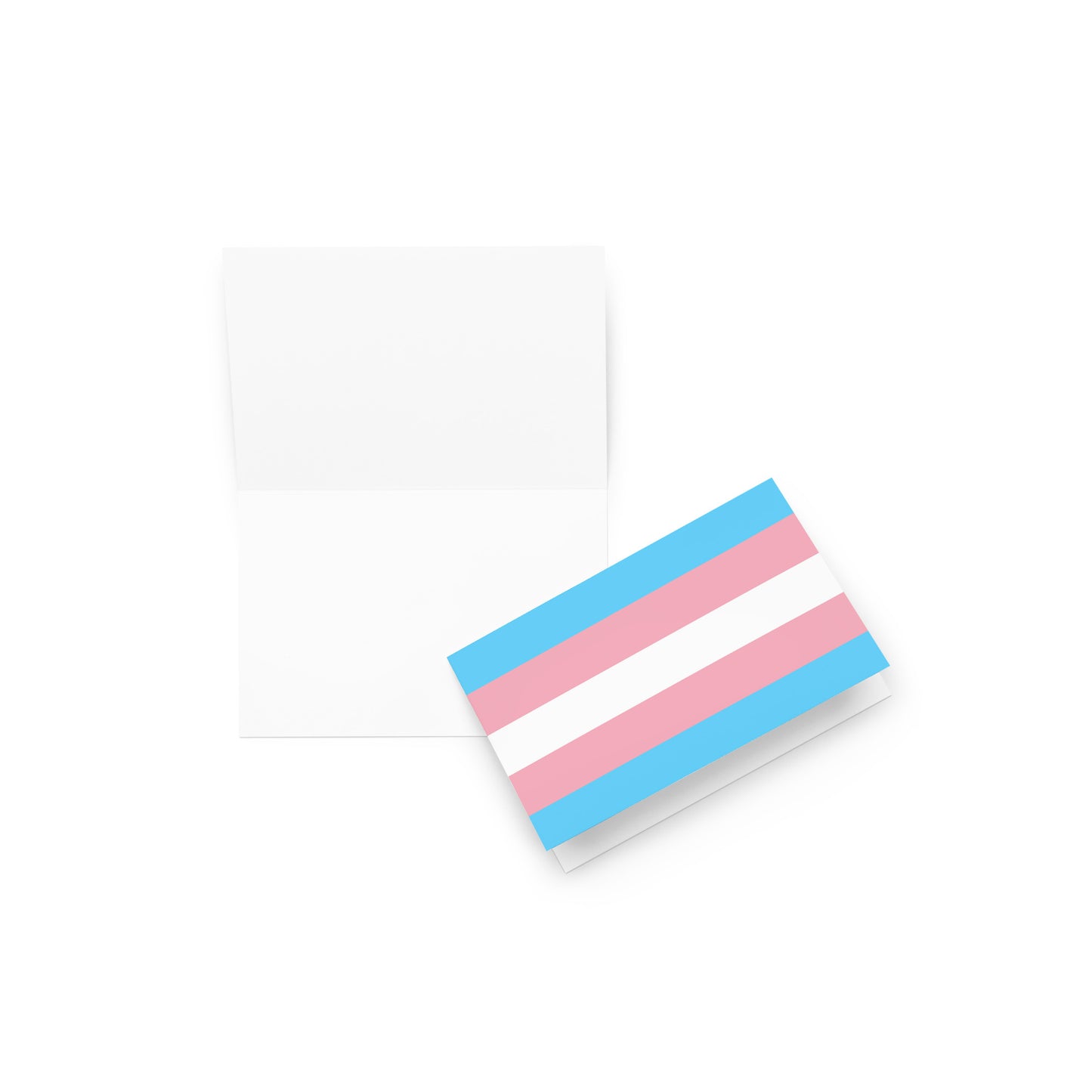 Trans Flag | Blank Inside | Greeting card