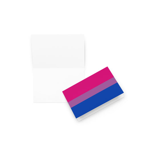 Bisexual Flag | Blank Inside | Greeting card