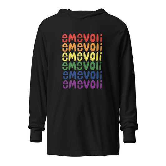 emevoli | PRIDE Colors | Hooded Long-Sleeve Tee