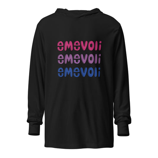 emevoli | BISEXUAL Colors | Hooded Long-Sleeve Tee