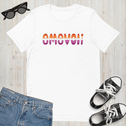 emevoli | Lesbian Flag Colors | Unisex t-shirt