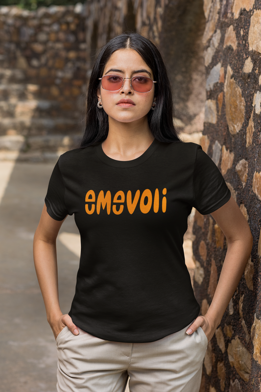 emevoli | Orange Text | Adult Unisex T-Shirt