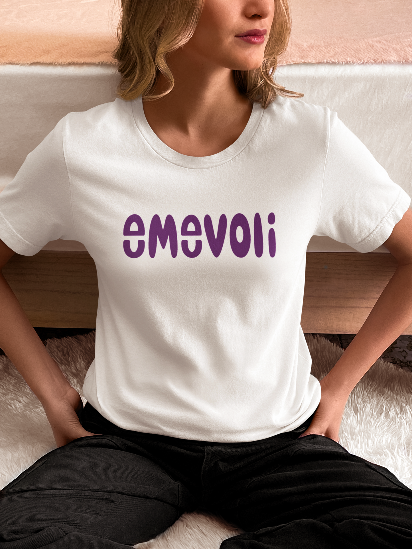 emevoli | Purple Text | Adult Unisex T-Shirt